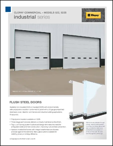Clopay Commercial Industrial Series Models 522