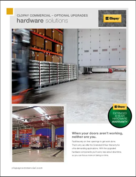 Clopay Commercial's optional upgrades Hardware Solutions