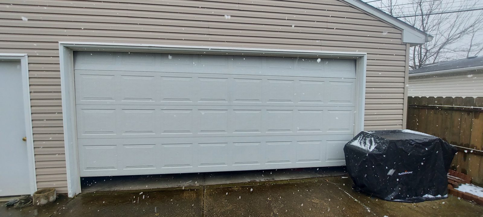 Residential garage door on a Proactive Garage Door Repair job