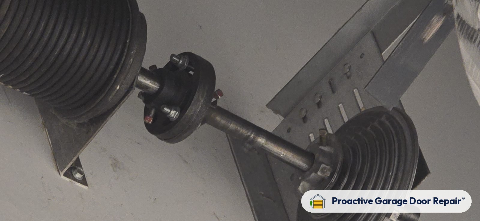 Garage door lift cable and cable drum, Proactive Garage Door Repair job