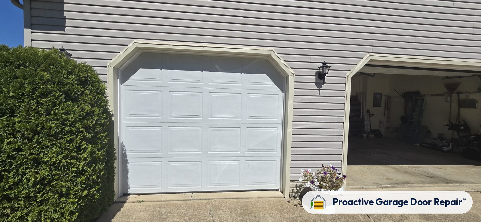 Garage door exterior at a Proactive Garage Door Repair customer home