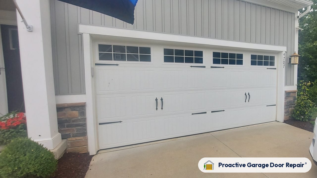 Garage door exterior at a Proactive Garage Door Repair customer home in Montville Township, Ohio