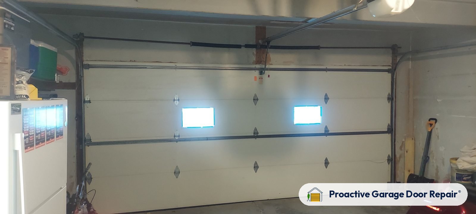 Garage door springs, tracks and hardware serviced by Proactive Garage Door Repair