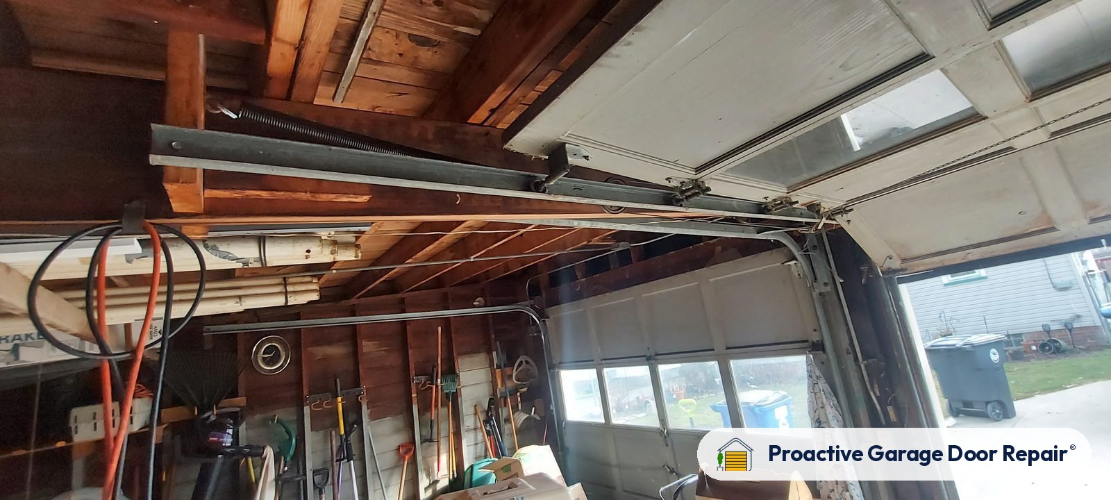 Garage door springs, tracks and hardware serviced by Proactive Garage Door Repair