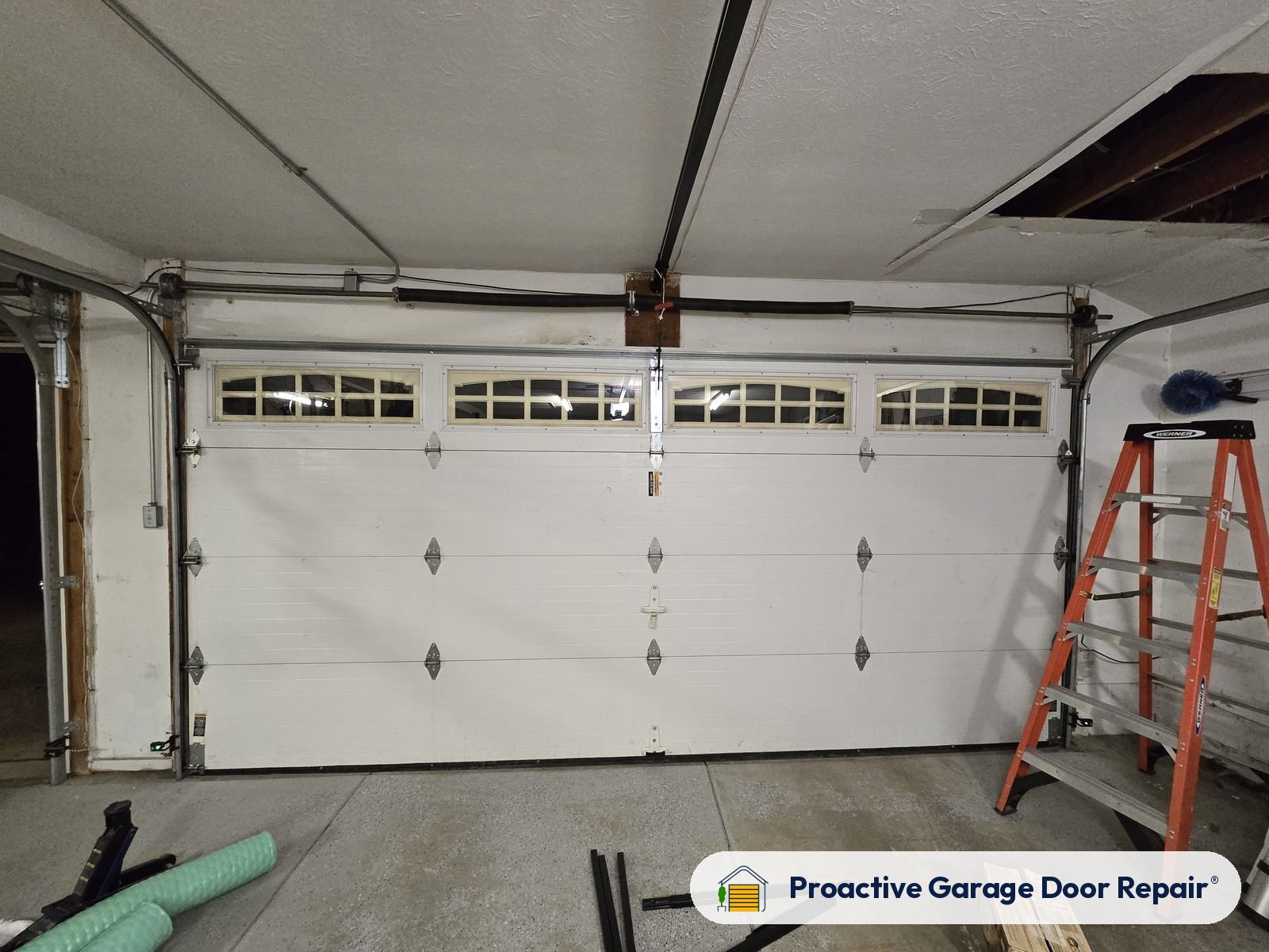 Garage door springs, tracks and hardware serviced by Proactive Garage Door Repair