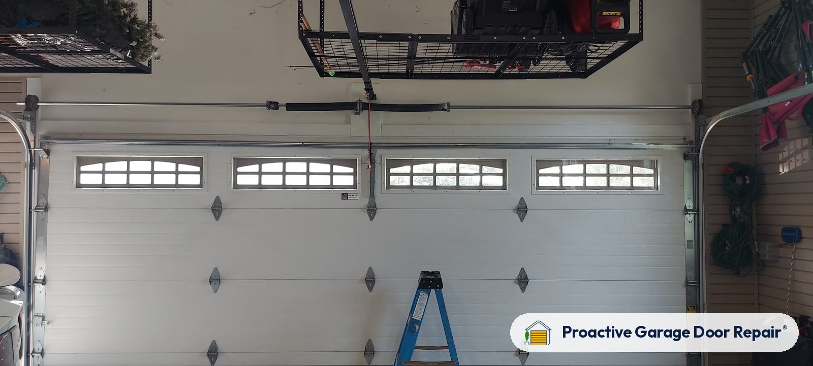 Garage door springs, tracks and hardware serviced by Proactive Garage Door Repair