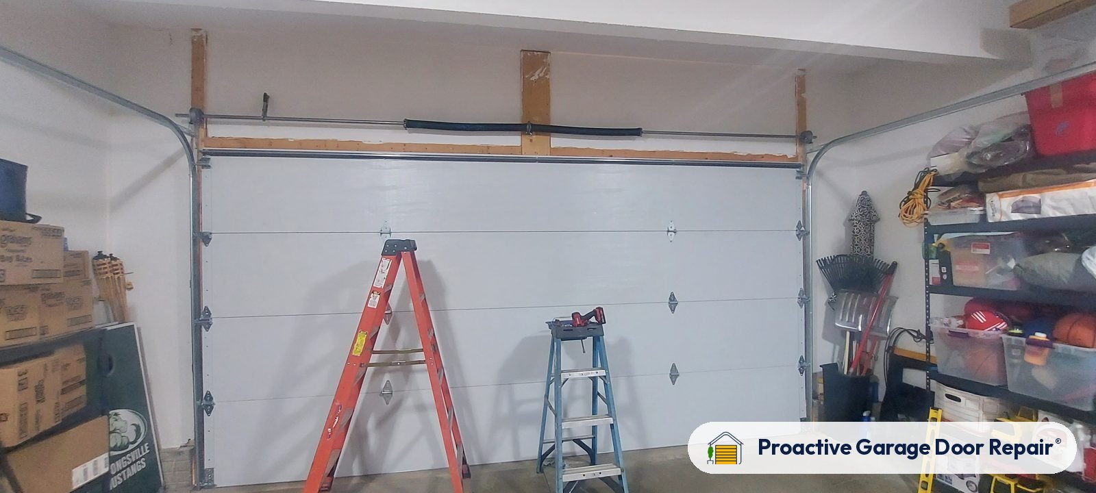 Garage door springs, tracks and hardware serviced by Proactive Garage Door Repair