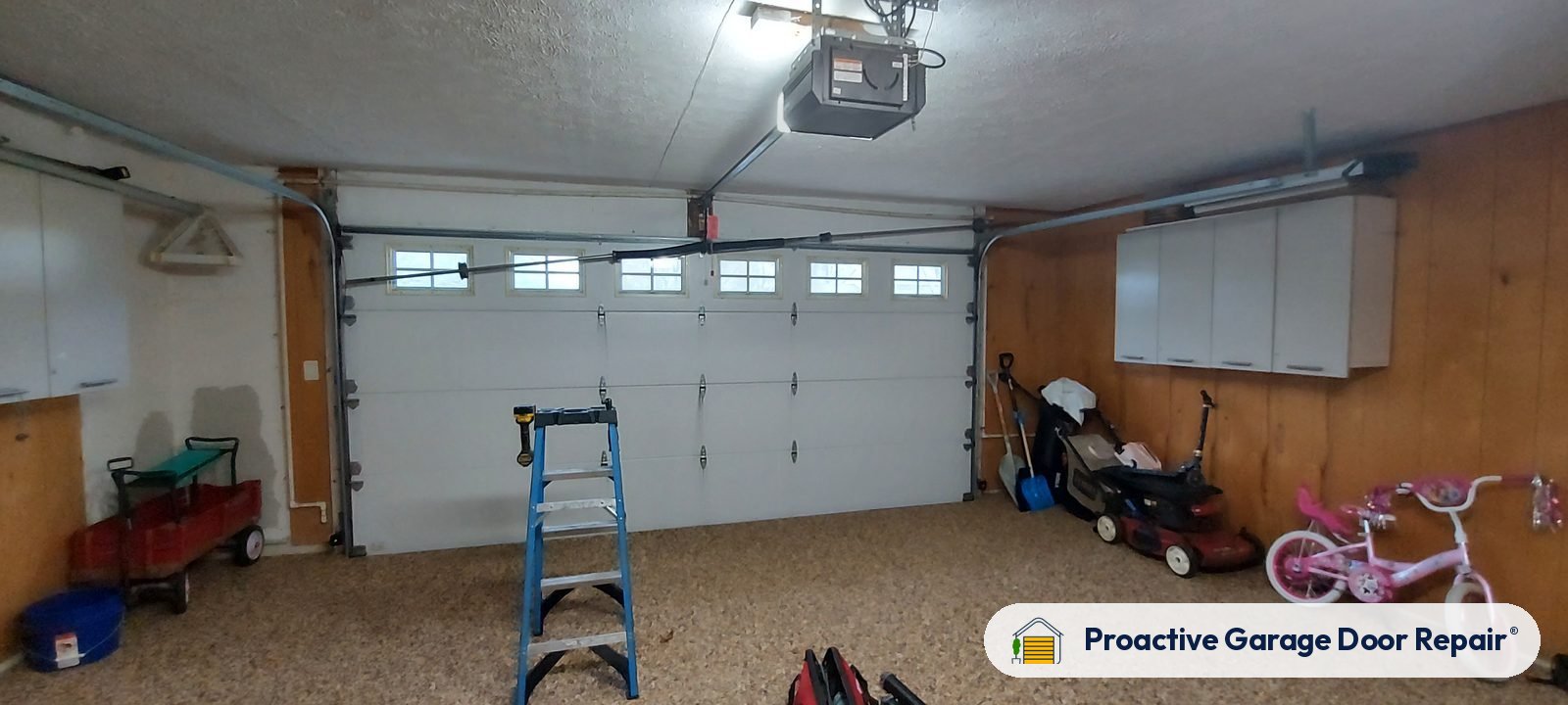 Garage door springs, tracks and hardware serviced by Proactive Garage Door Repair