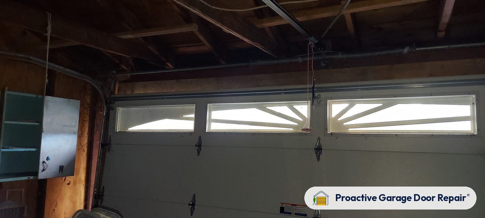 Garage door springs, tracks and hardware serviced by Proactive Garage Door Repair