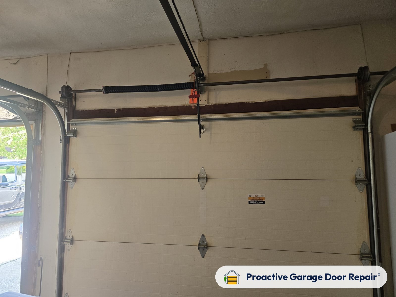 Garage door springs, tracks and hardware serviced by Proactive Garage Door Repair