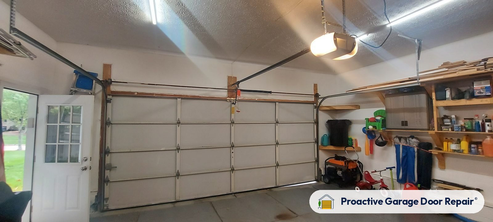 Garage door springs, tracks and hardware serviced by Proactive Garage Door Repair