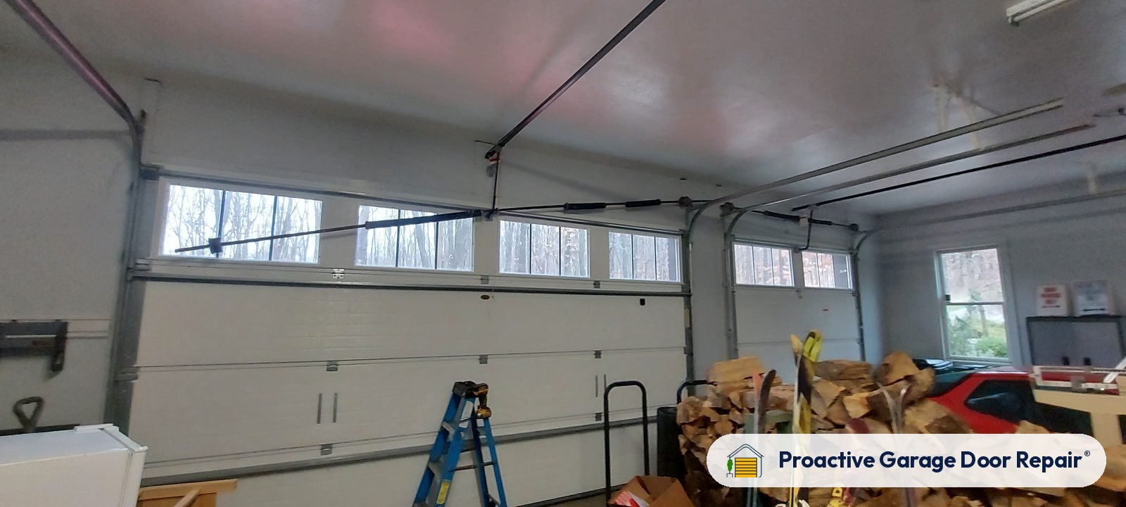 Garage door springs, tracks and hardware serviced by Proactive Garage Door Repair