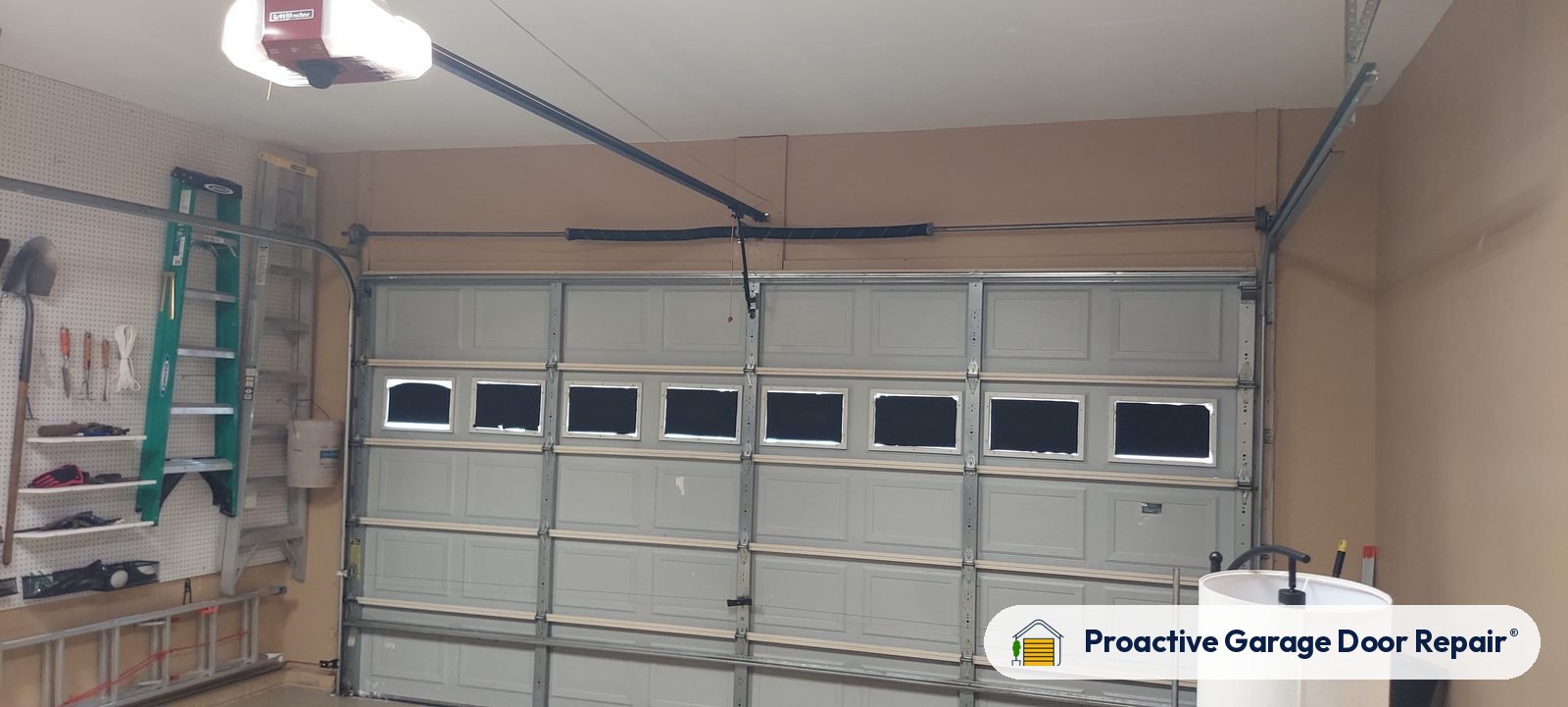 Garage door springs, tracks and hardware serviced by Proactive Garage Door Repair