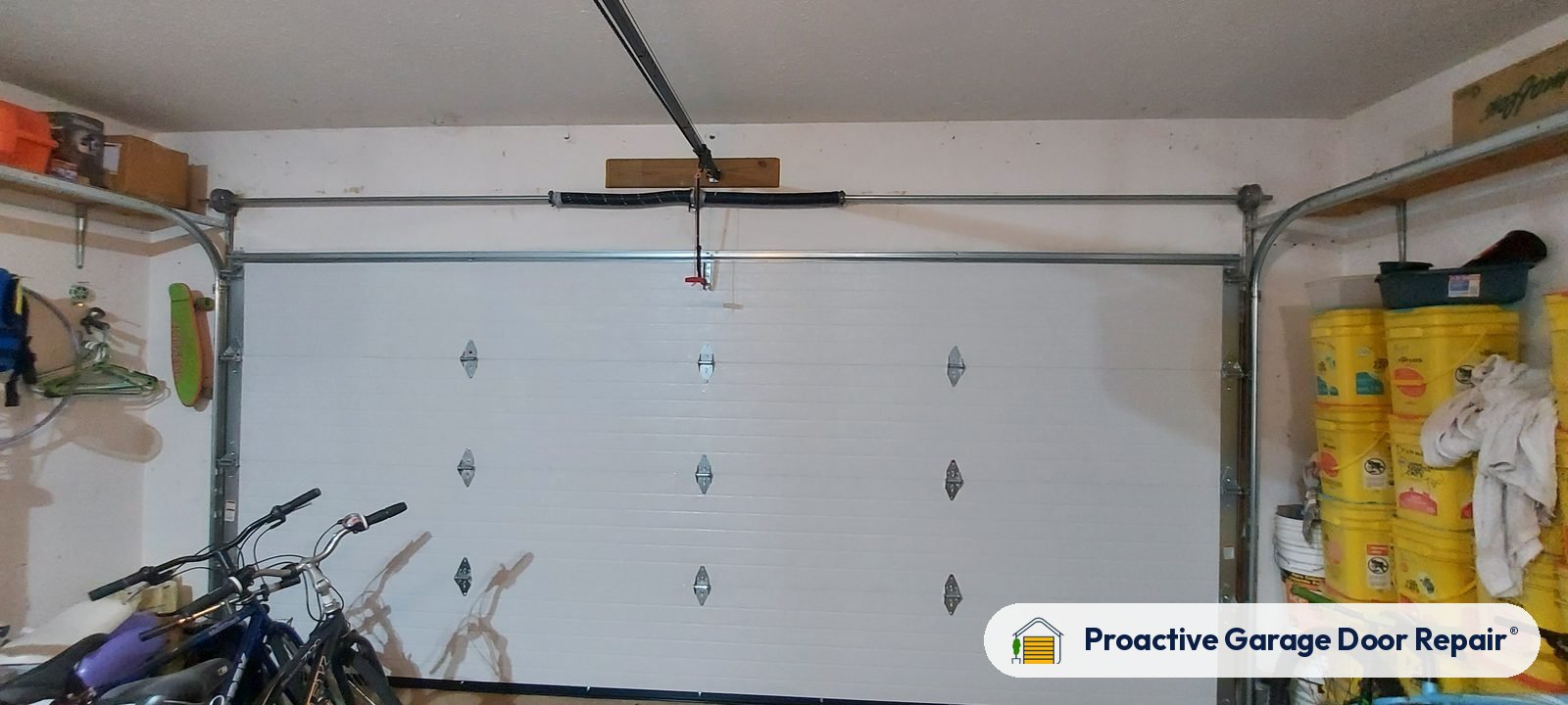 Garage door springs, tracks and hardware serviced by Proactive Garage Door Repair