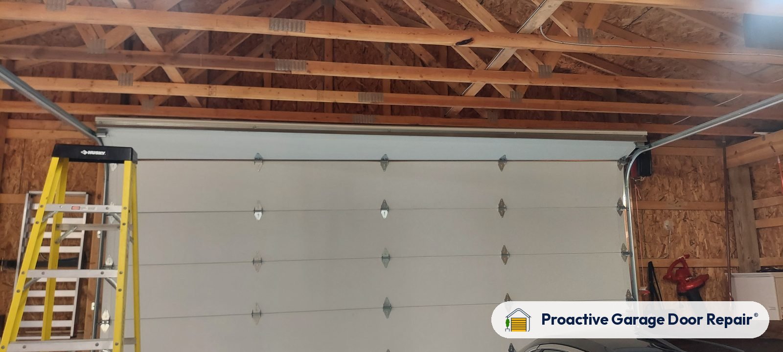Garage door springs, tracks and hardware serviced by Proactive Garage Door Repair