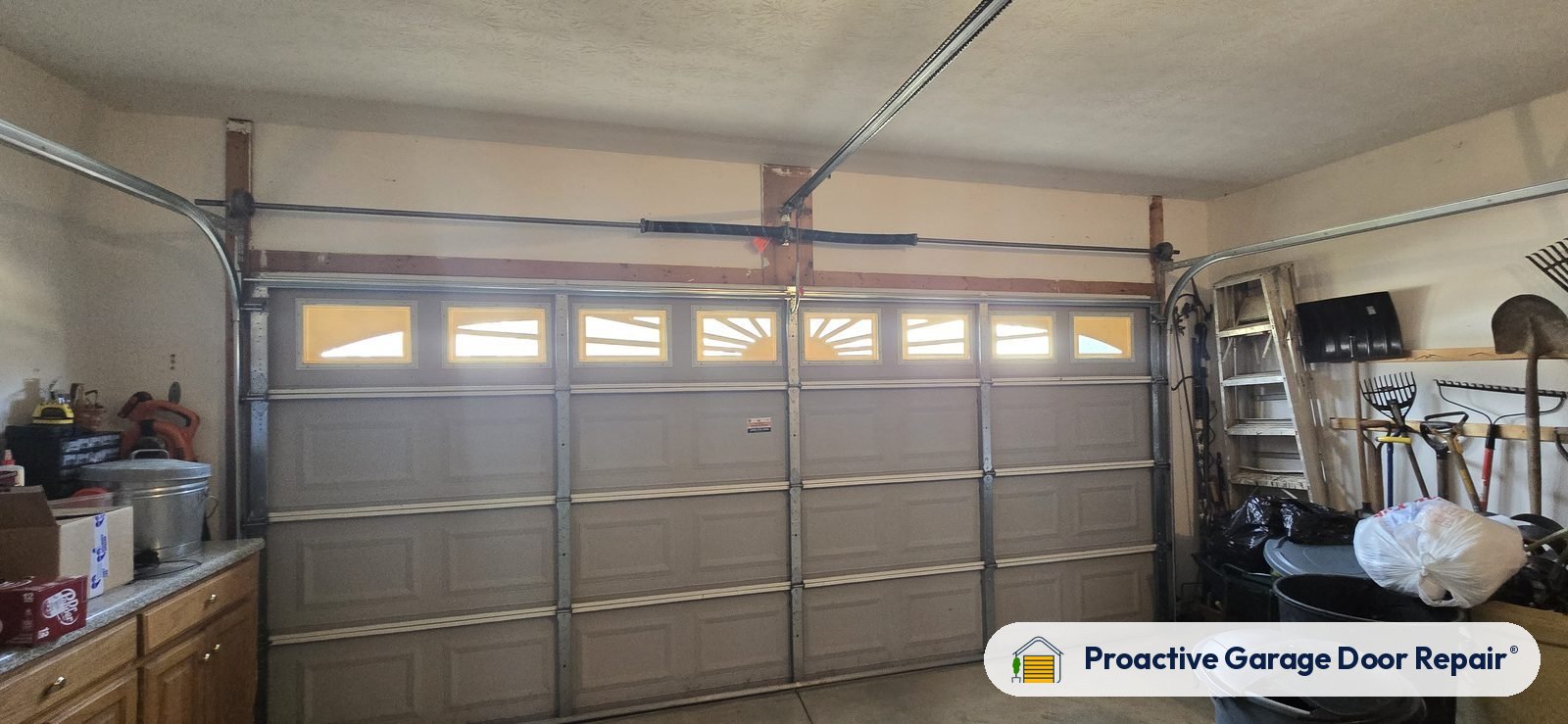 Garage door springs, tracks and hardware serviced by Proactive Garage Door Repair, photo 2