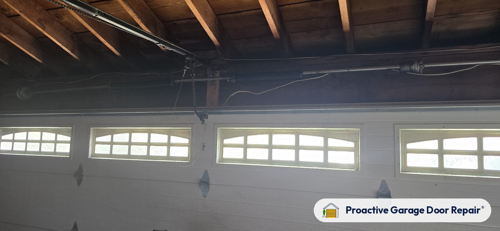 Garage door springs, tracks and hardware serviced by Proactive Garage Door Repair in Westlake, Ohio