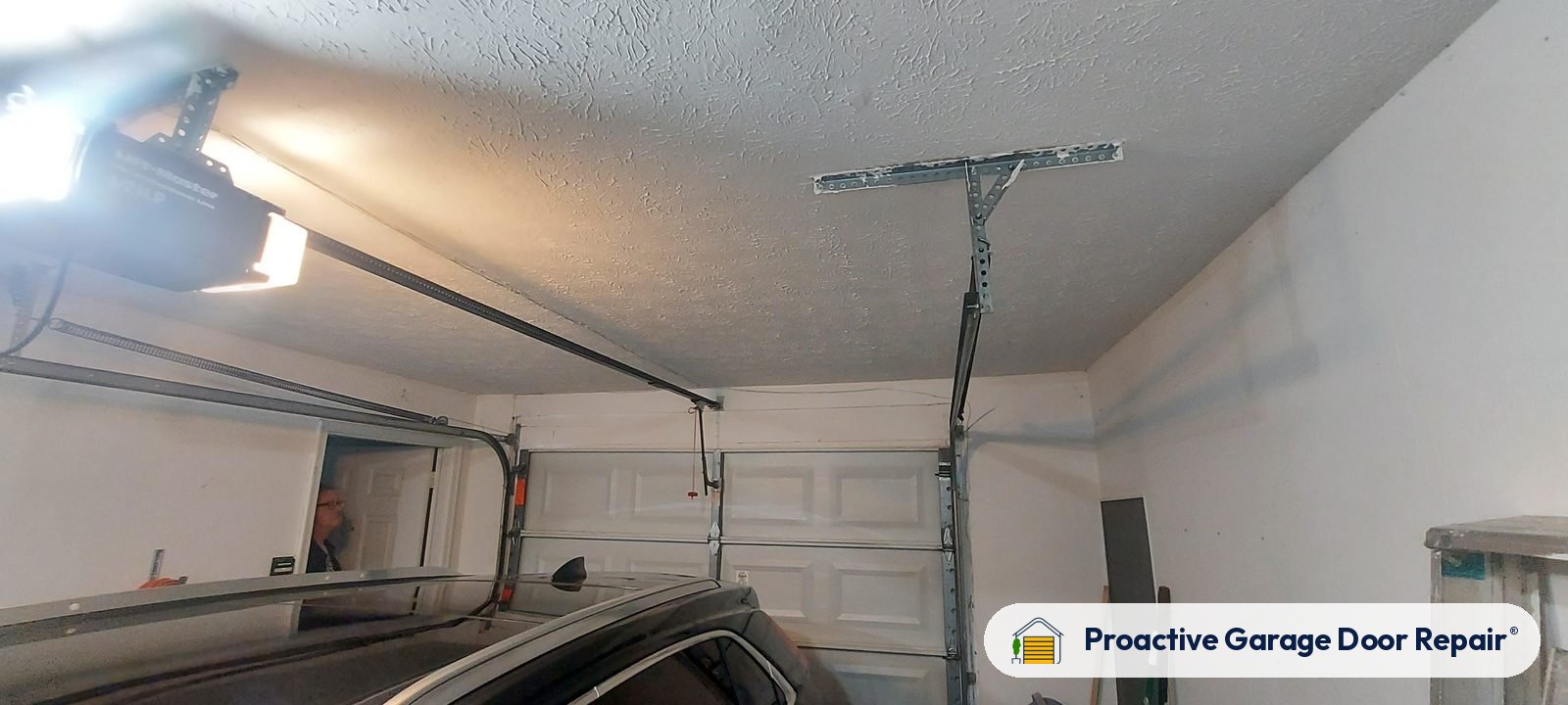 Garage door opener serviced by Proactive Garage Door Repair