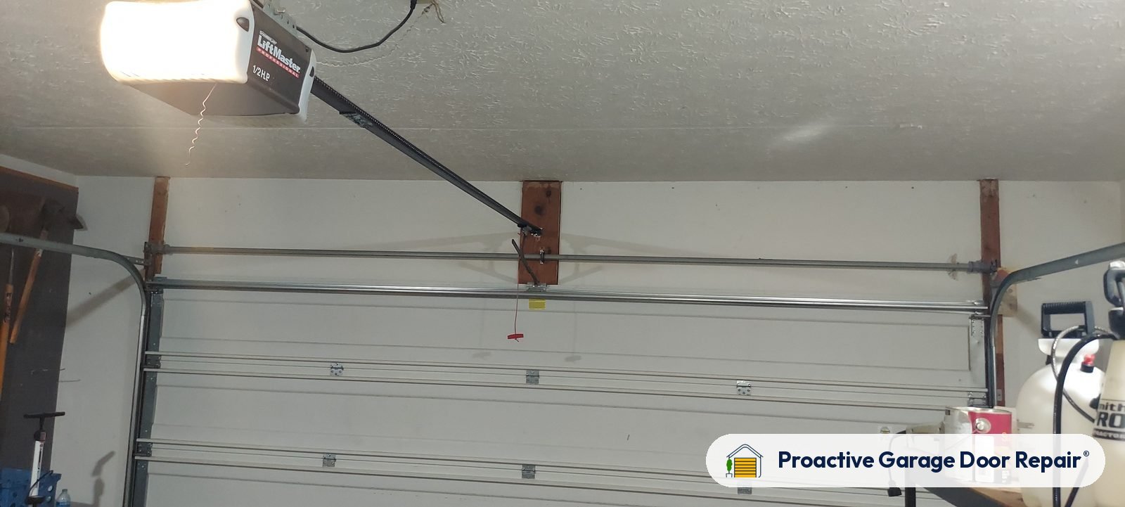 Garage door opener serviced by Proactive Garage Door Repair