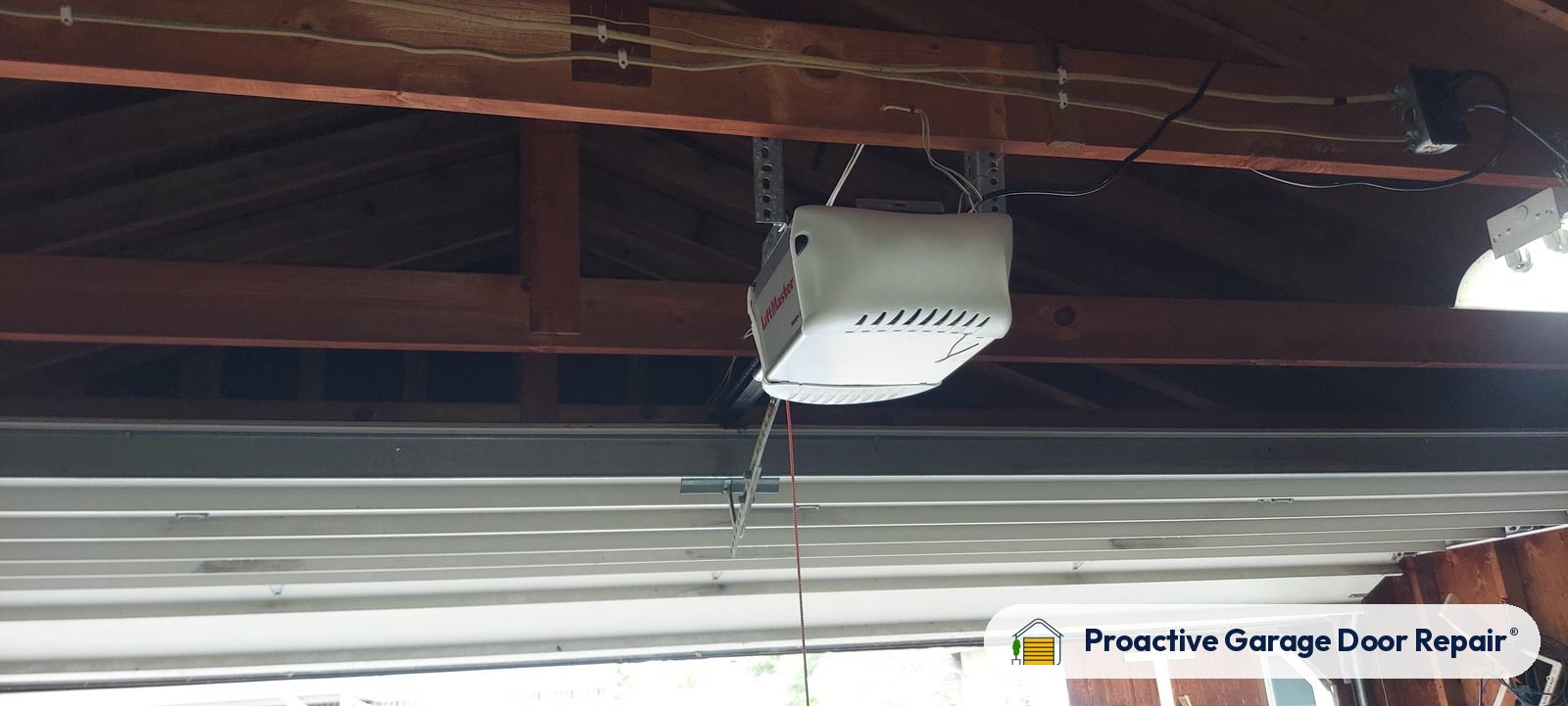 Garage door opener serviced by Proactive Garage Door Repair