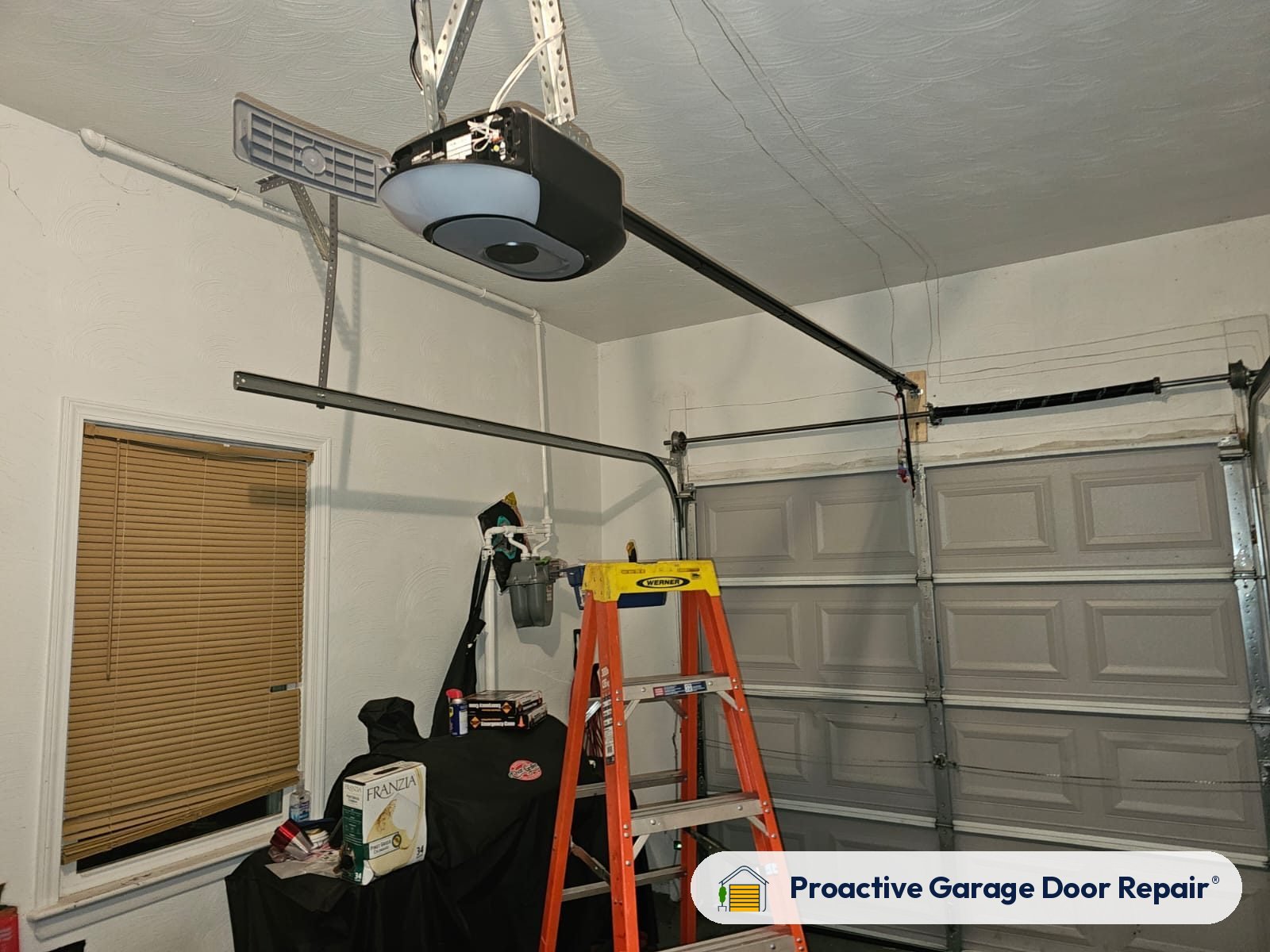 Garage door opener serviced by Proactive Garage Door Repair