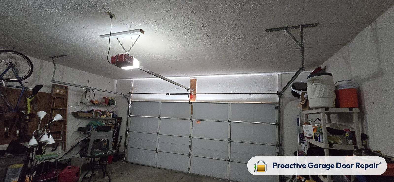Garage door opener serviced by Proactive Garage Door Repair