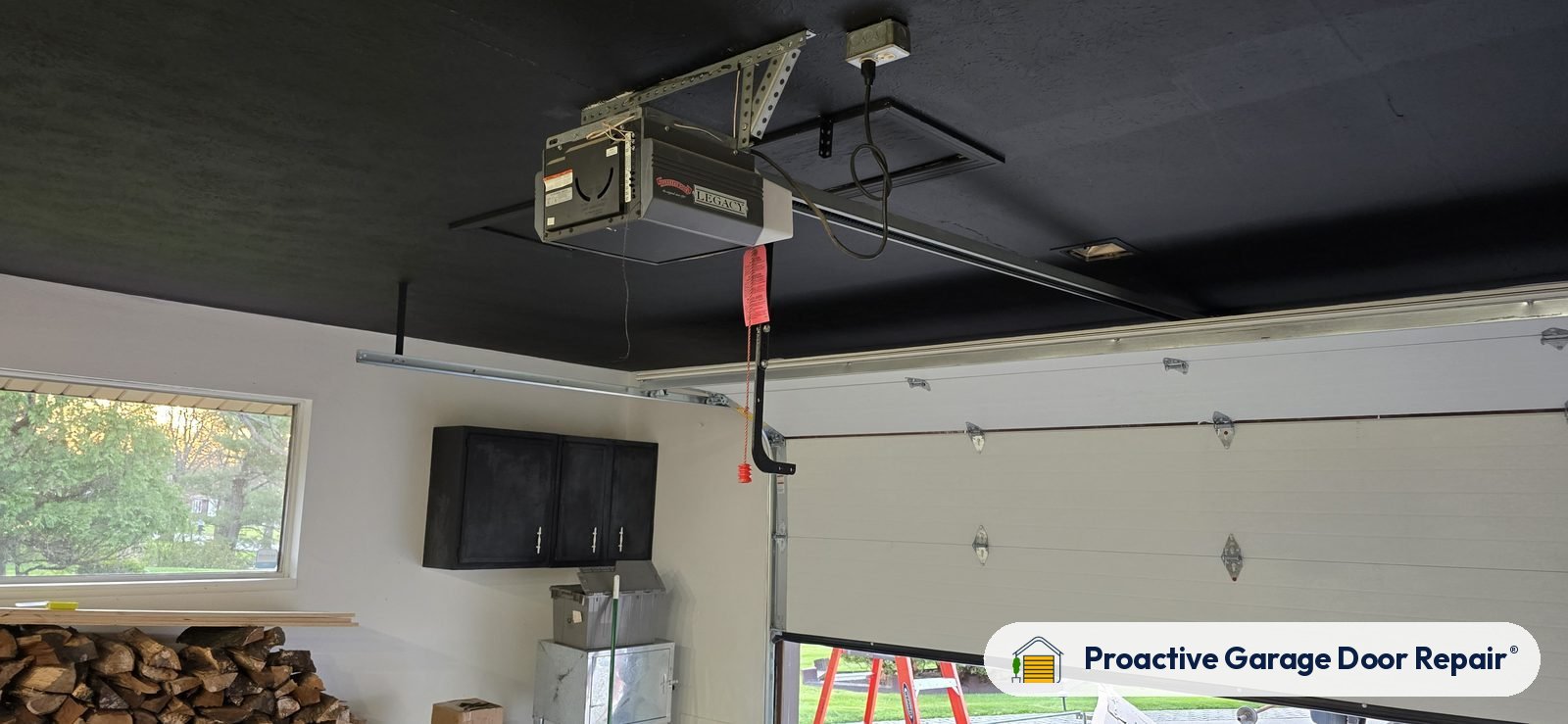 Garage door opener serviced by Proactive Garage Door Repair