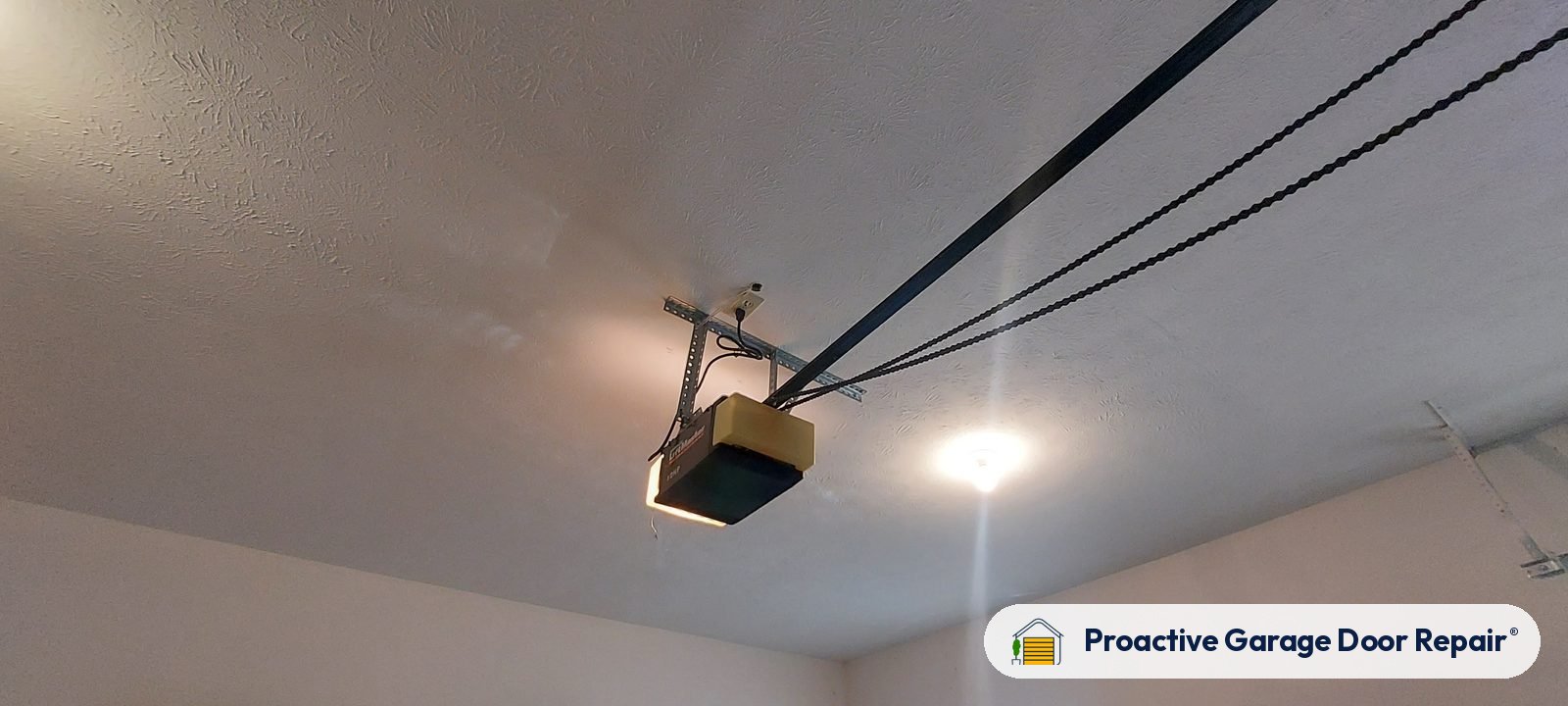 Garage door opener serviced by Proactive Garage Door Repair
