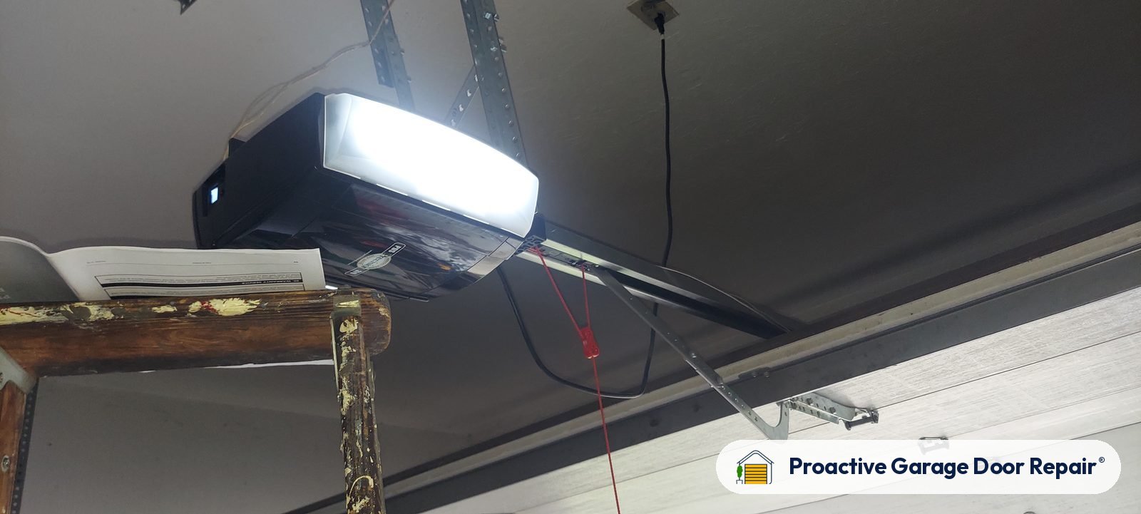 Garage door opener serviced by Proactive Garage Door Repair
