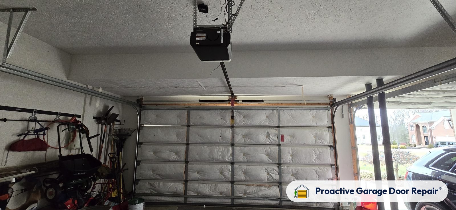 Garage door opener serviced by Proactive Garage Door Repair