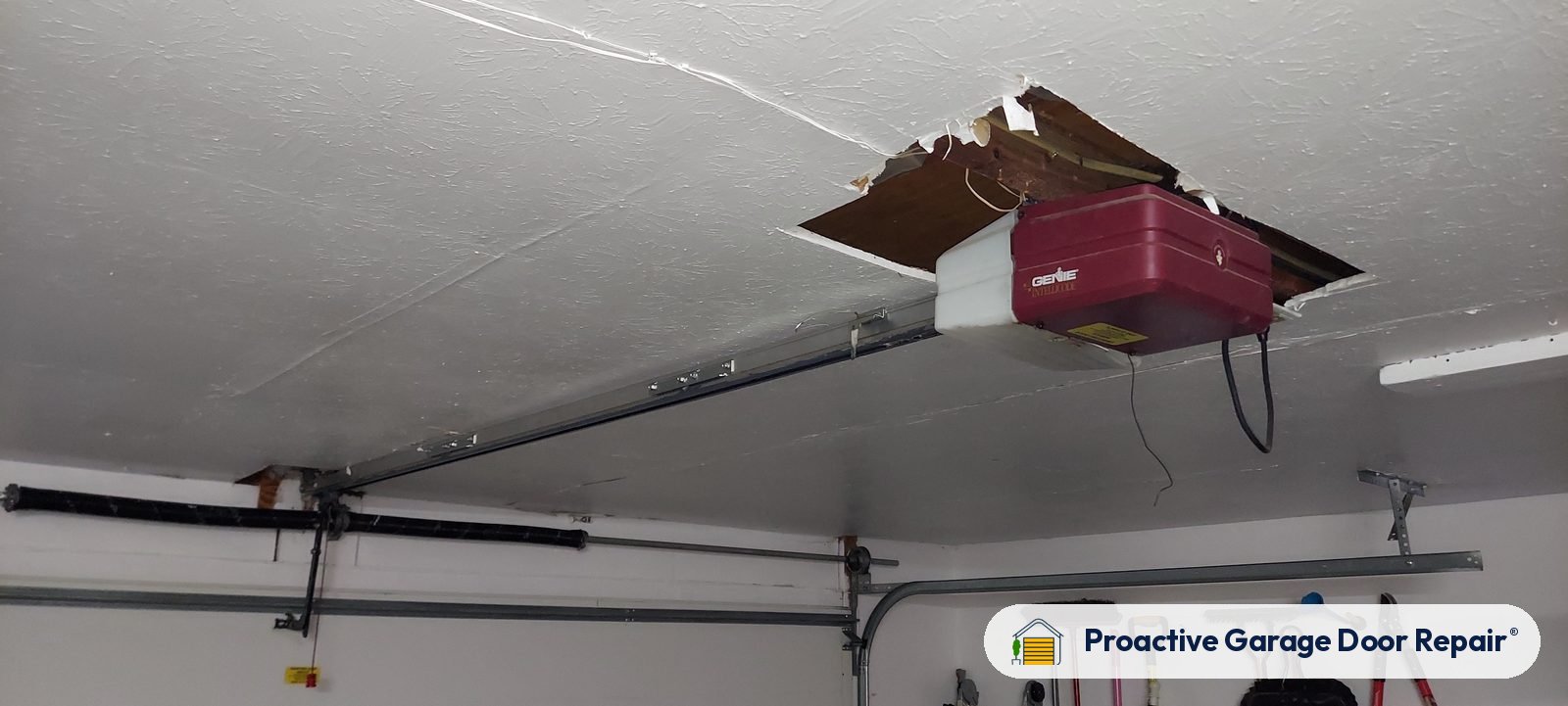 Garage door opener serviced by Proactive Garage Door Repair