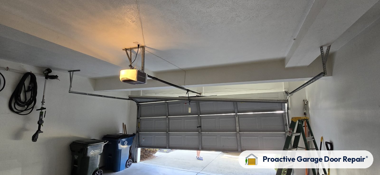 Garage door opener serviced by Proactive Garage Door Repair