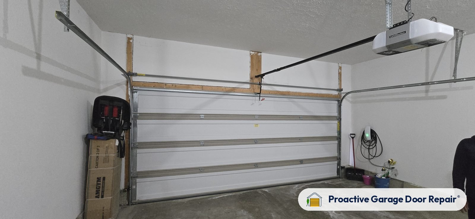 Garage door opener serviced by Proactive Garage Door Repair