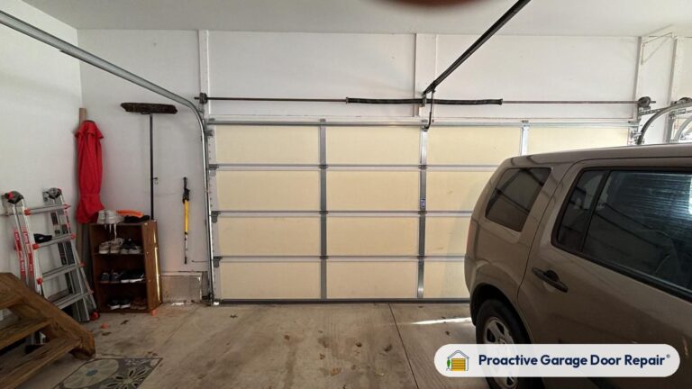 Inside view of a garage door after a Proactive Garage Door Repair visit