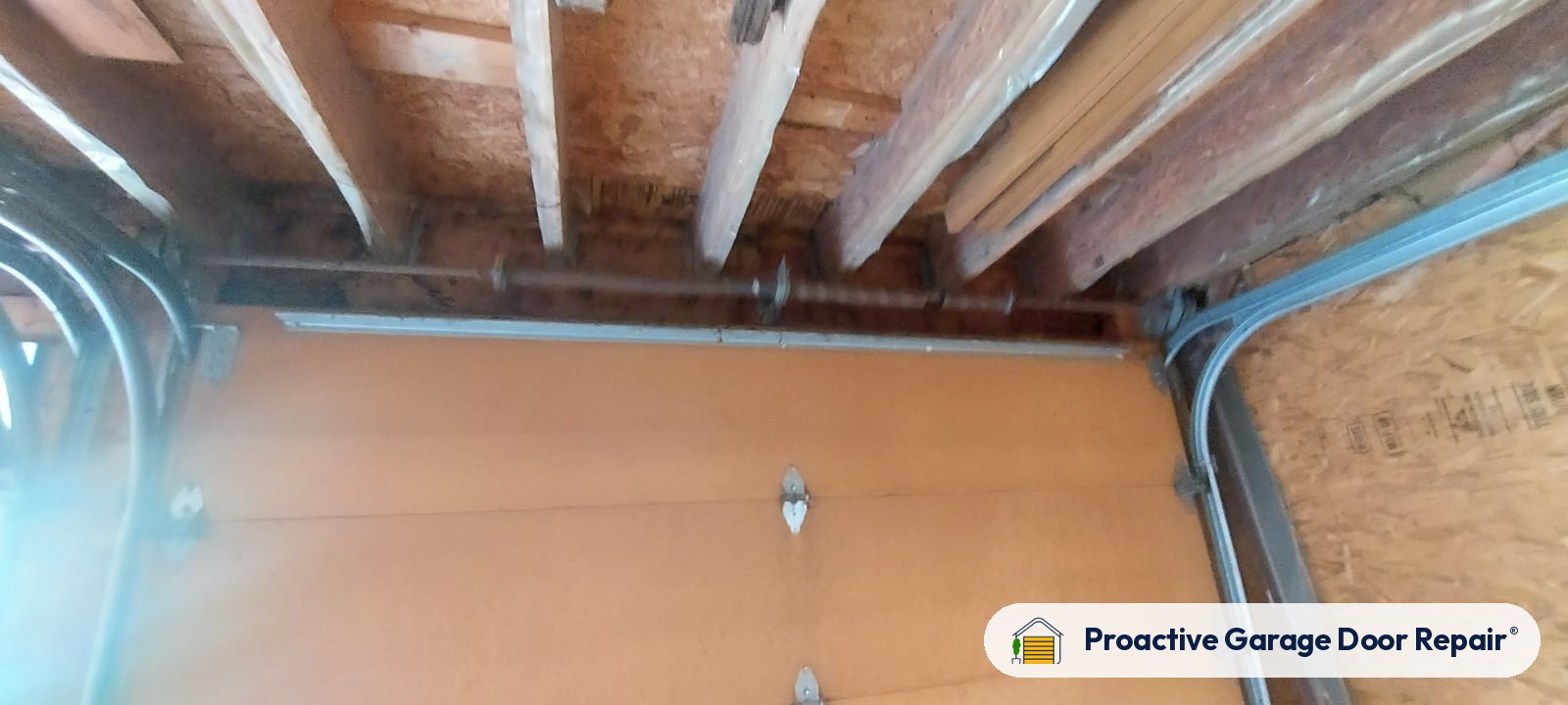 Inside view of a garage door after a Proactive Garage Door Repair visit