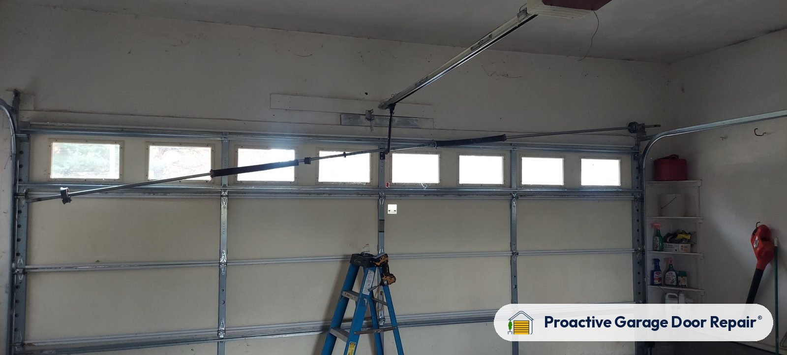 Inside view of a garage door after a Proactive Garage Door Repair visit