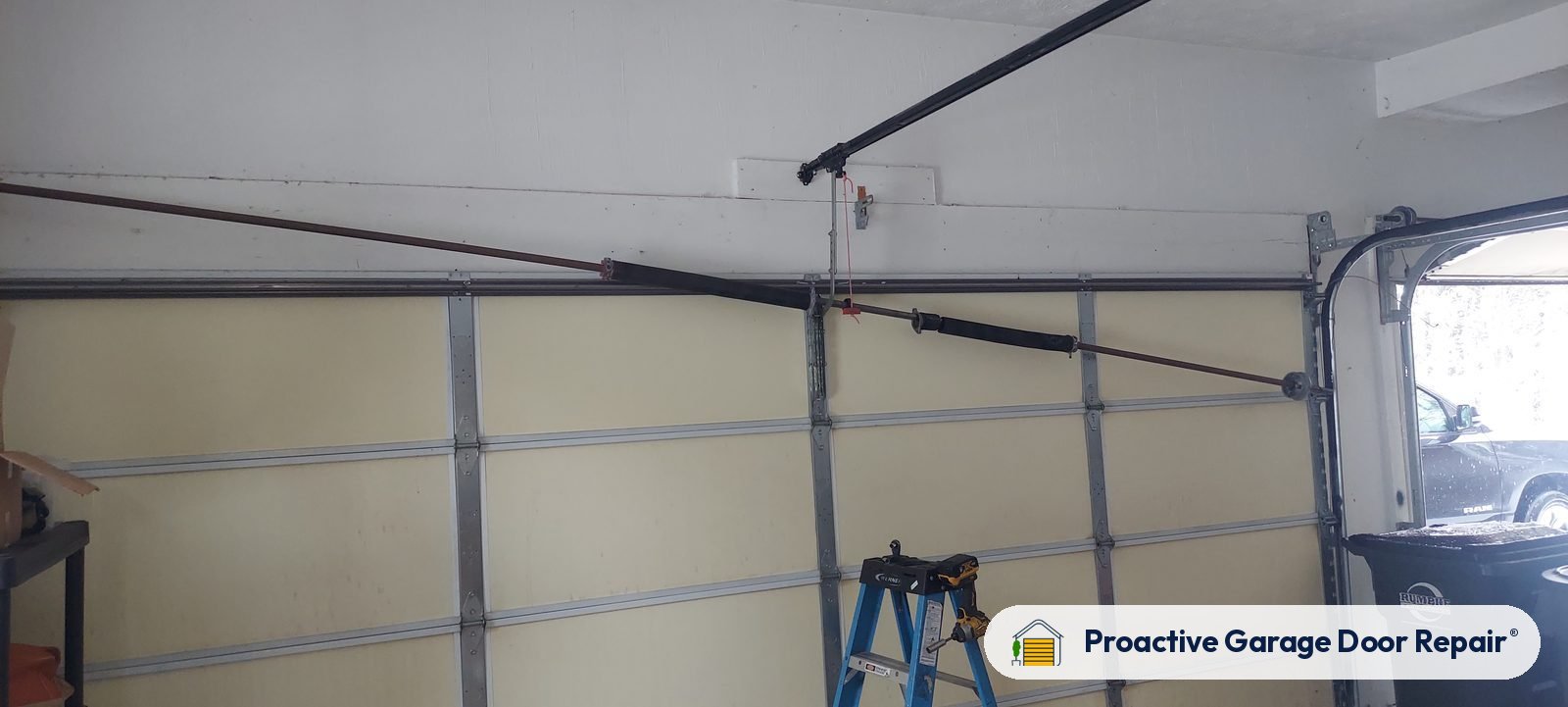 Inside view of a garage door after a Proactive Garage Door Repair visit, photo 2