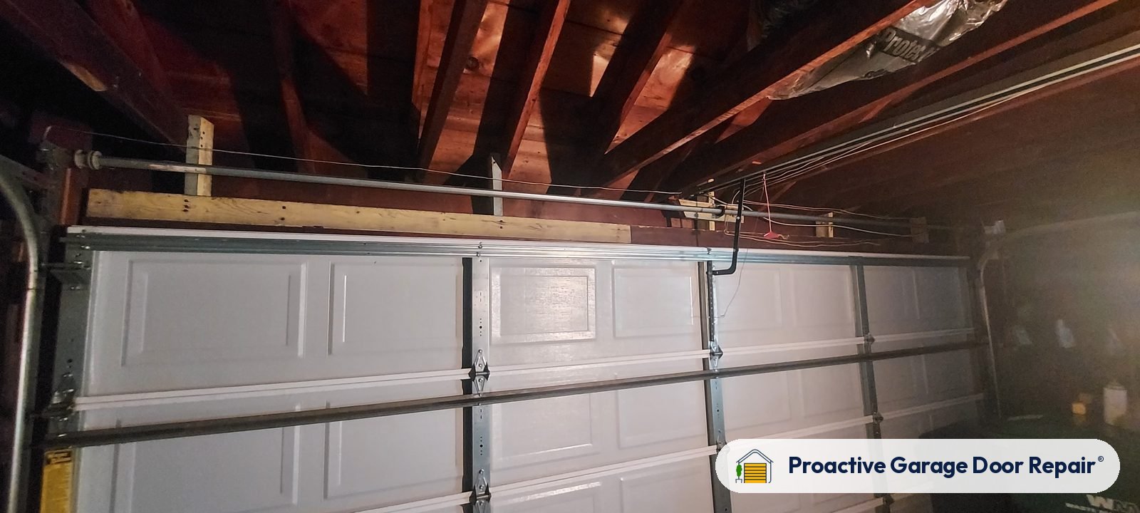 Inside view of a garage door after a Proactive Garage Door Repair visit