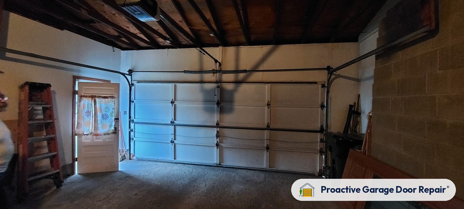 Inside view of a garage door after a Proactive Garage Door Repair visit