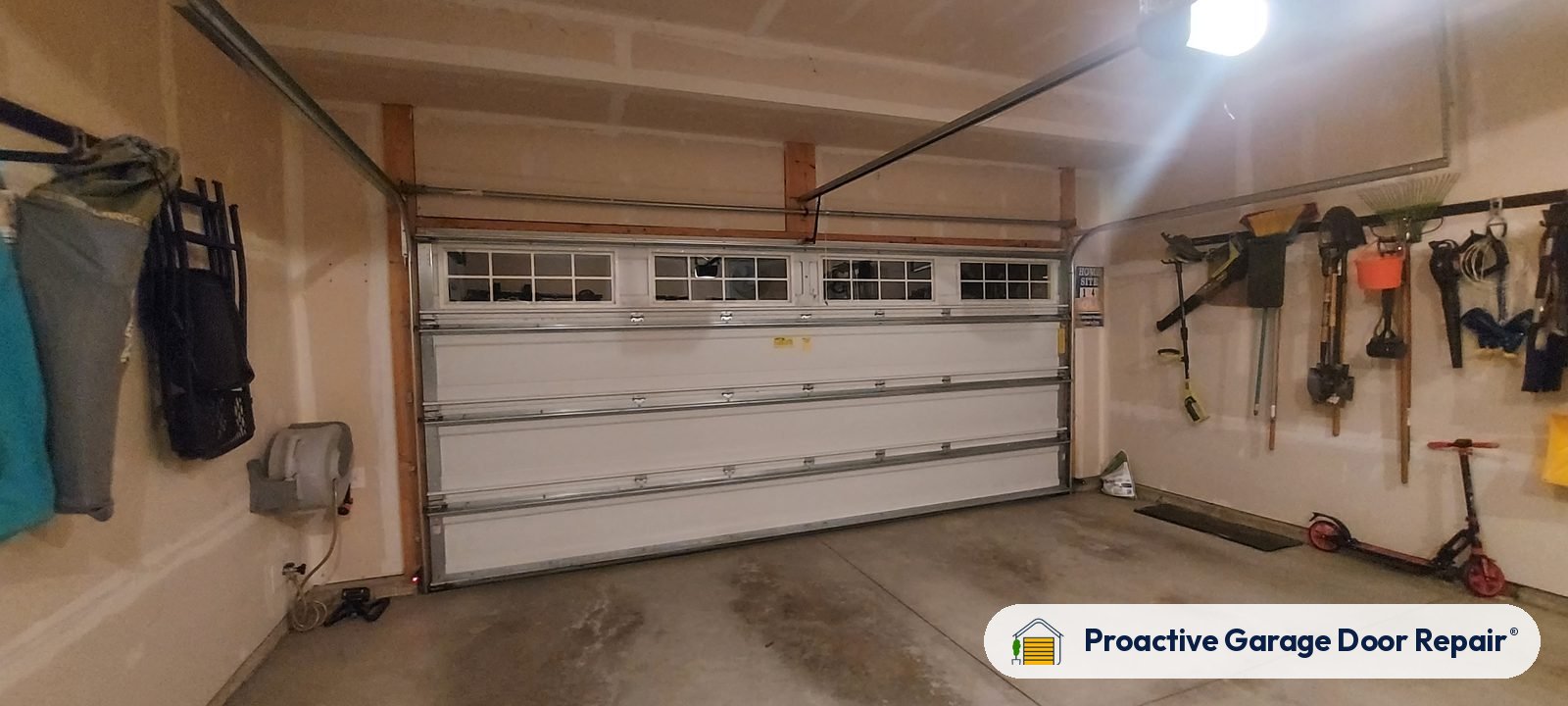 Inside view of a garage door after a Proactive Garage Door Repair visit, photo 2