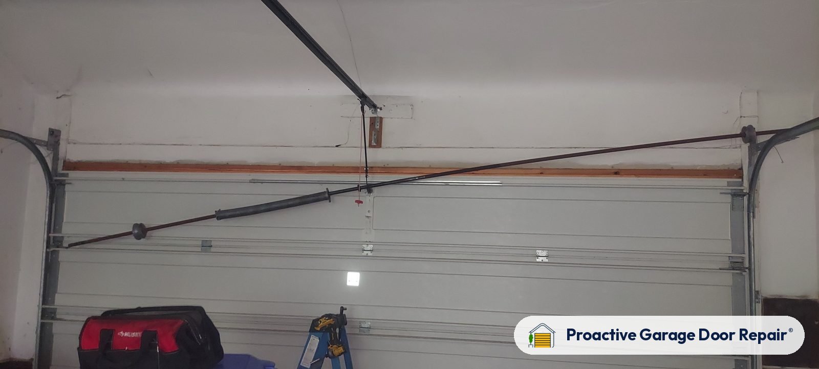 Inside view of a garage door after a Proactive Garage Door Repair visit