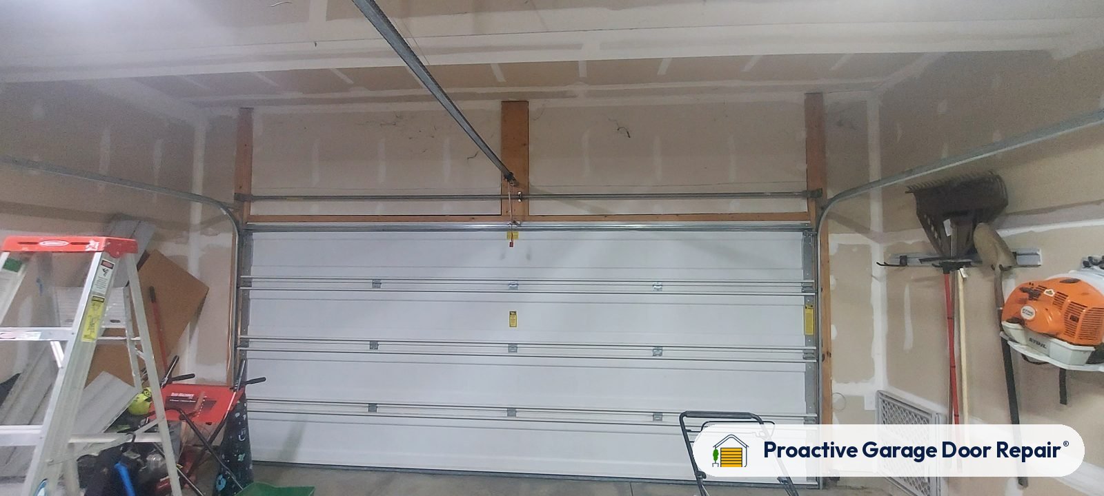Inside view of a garage door after a Proactive Garage Door Repair visit