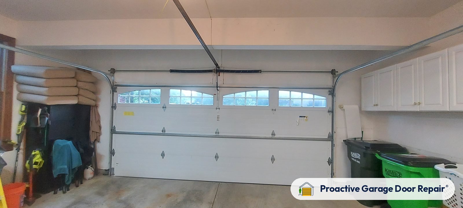 Inside view of a garage door after a Proactive Garage Door Repair visit