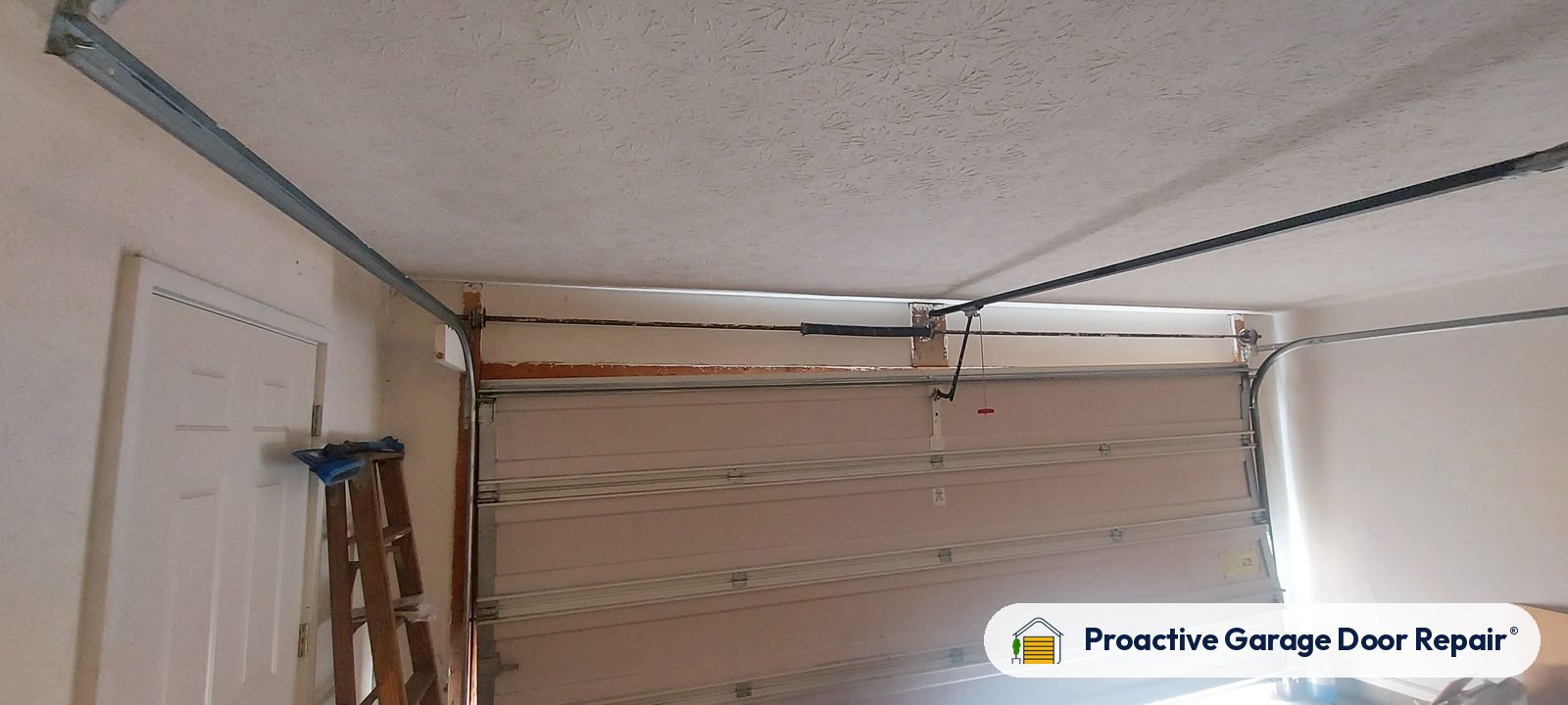 Inside view of a garage door after a Proactive Garage Door Repair visit