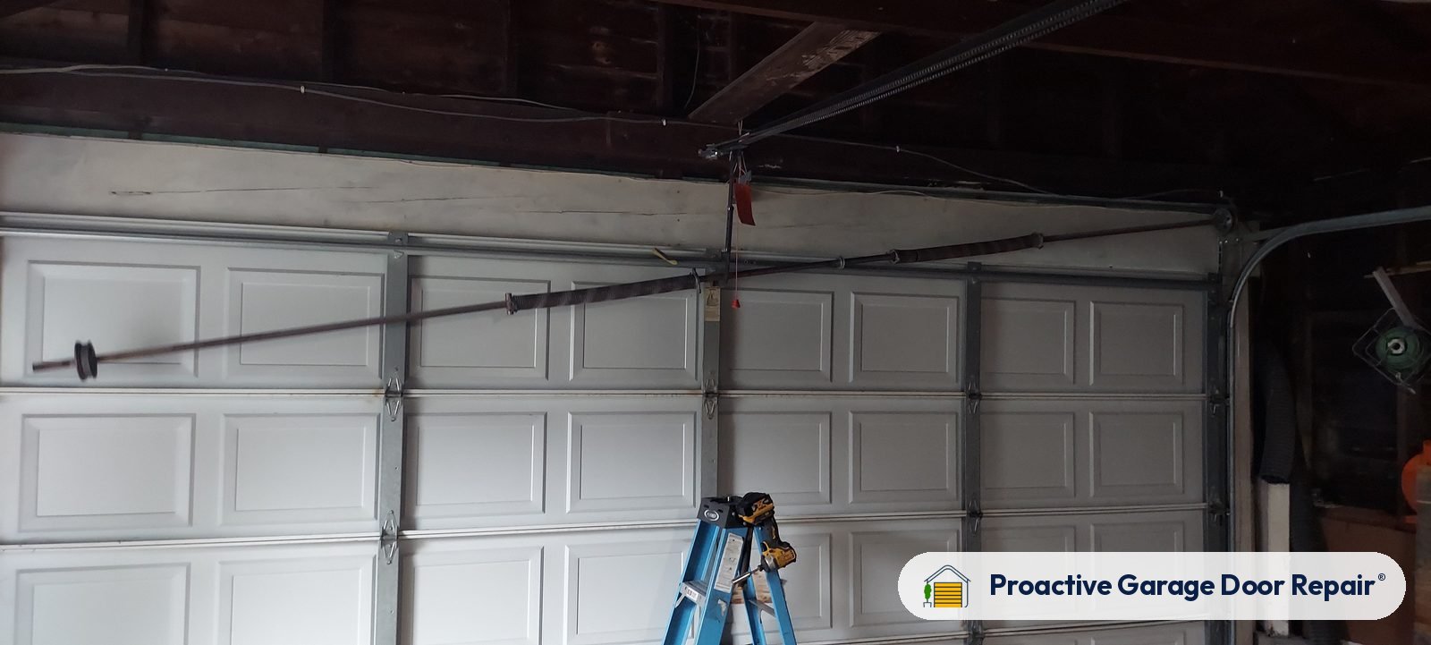Inside view of a garage door after a Proactive Garage Door Repair visit