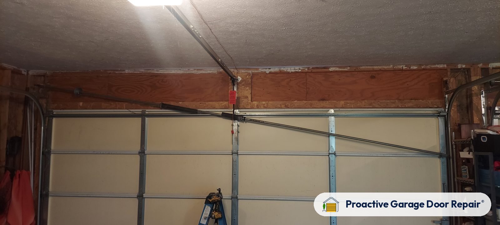 Inside view of a garage door after a Proactive Garage Door Repair visit