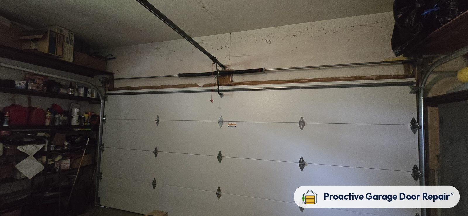 Inside view of a garage door after a Proactive Garage Door Repair visit