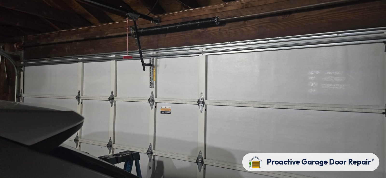 Inside view of a garage door after a Proactive Garage Door Repair visit