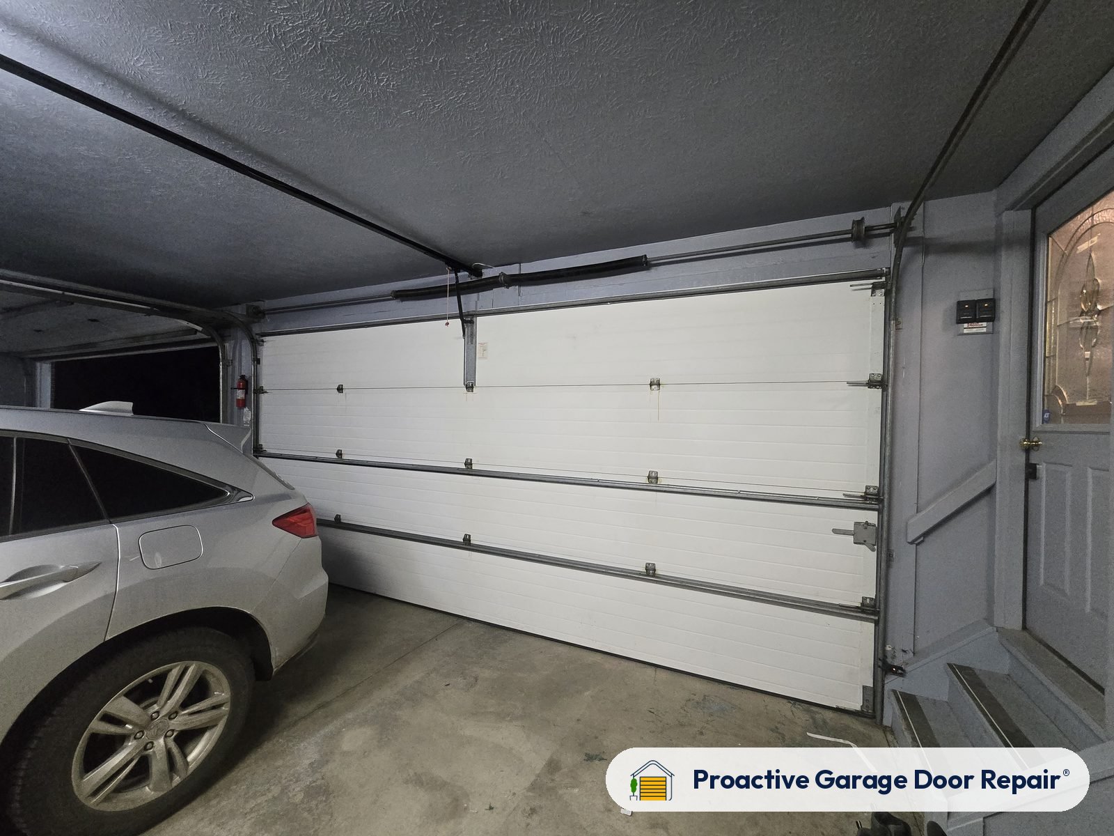 Inside view of a garage door after a Proactive Garage Door Repair visit