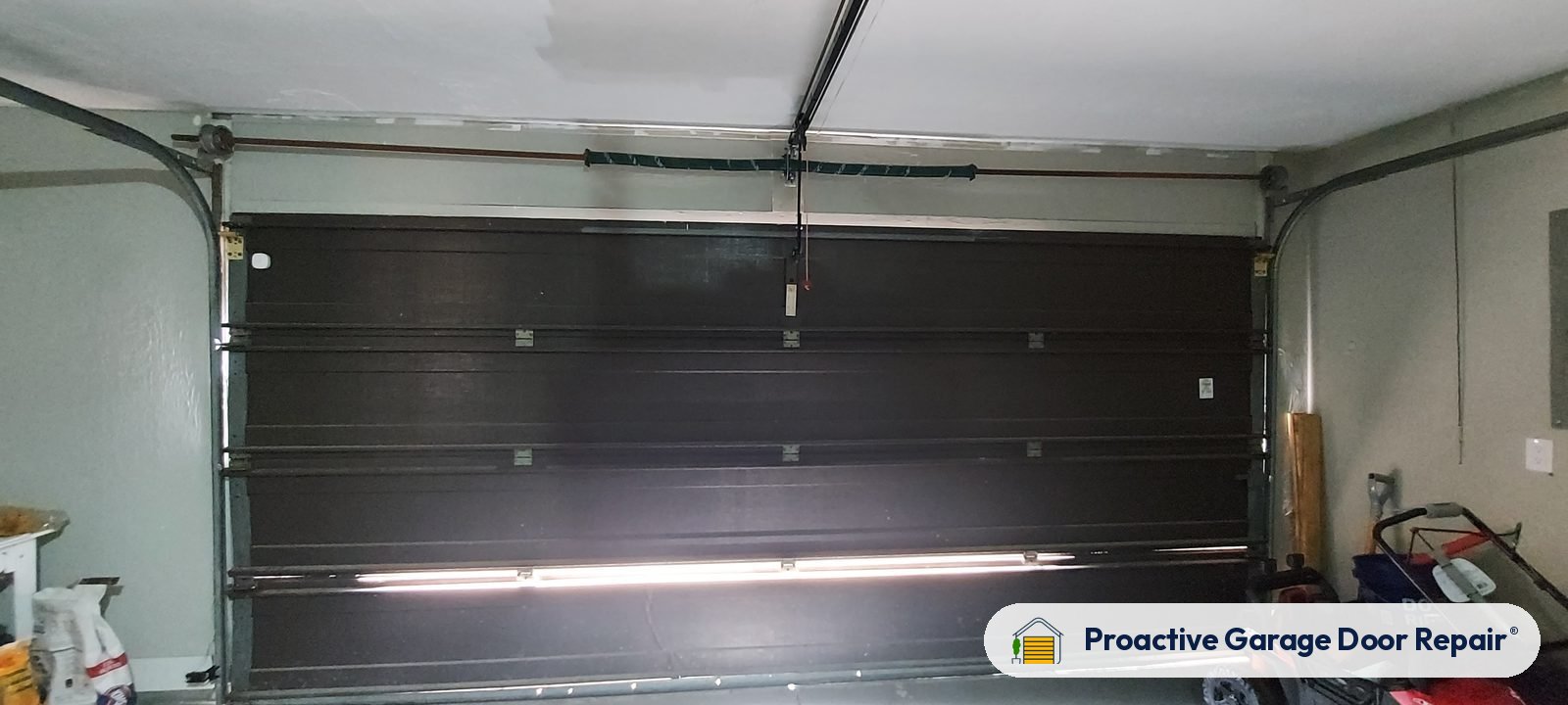 Inside view of a garage door after a Proactive Garage Door Repair visit